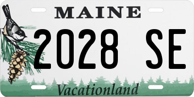 ME license plate 2028SE