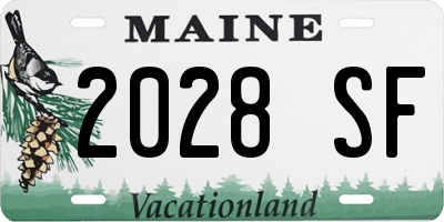 ME license plate 2028SF