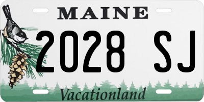 ME license plate 2028SJ