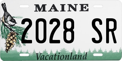 ME license plate 2028SR