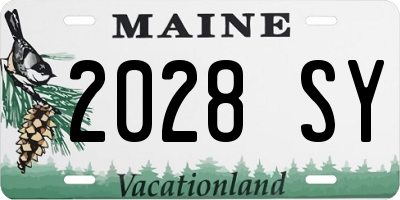 ME license plate 2028SY