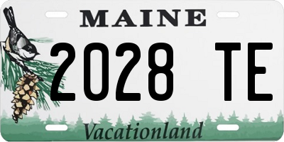 ME license plate 2028TE
