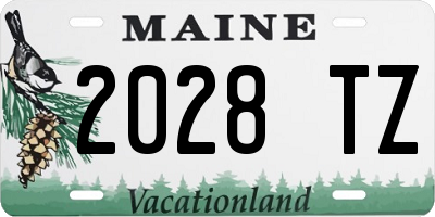 ME license plate 2028TZ