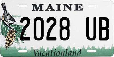 ME license plate 2028UB