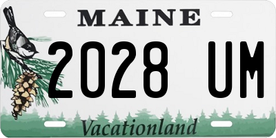 ME license plate 2028UM