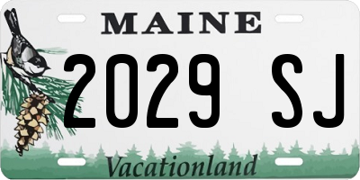 ME license plate 2029SJ