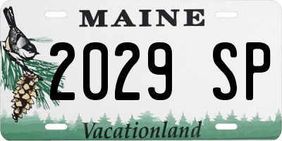 ME license plate 2029SP