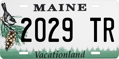 ME license plate 2029TR