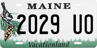 ME license plate 2029UO
