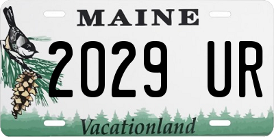 ME license plate 2029UR