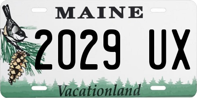 ME license plate 2029UX