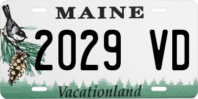 ME license plate 2029VD