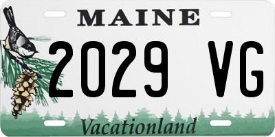 ME license plate 2029VG