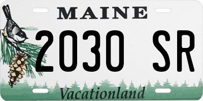 ME license plate 2030SR