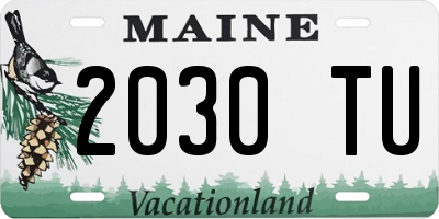 ME license plate 2030TU