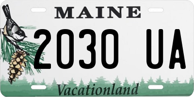 ME license plate 2030UA