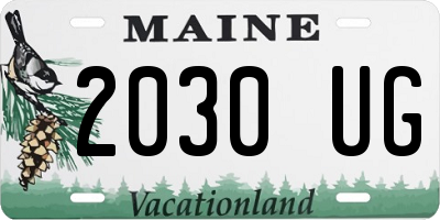 ME license plate 2030UG