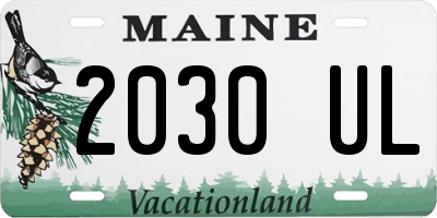 ME license plate 2030UL