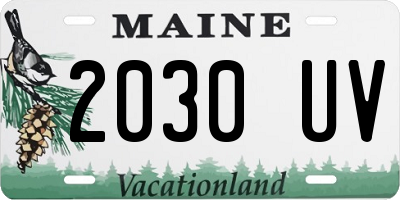 ME license plate 2030UV