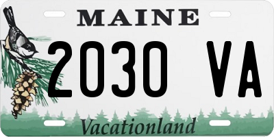 ME license plate 2030VA