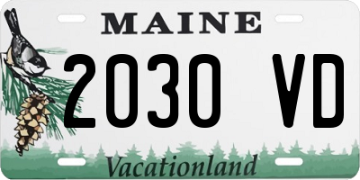 ME license plate 2030VD