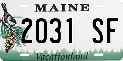 ME license plate 2031SF