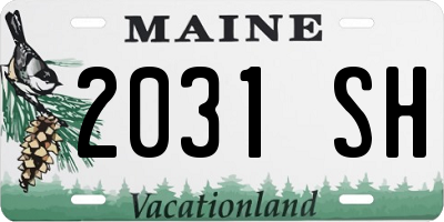 ME license plate 2031SH