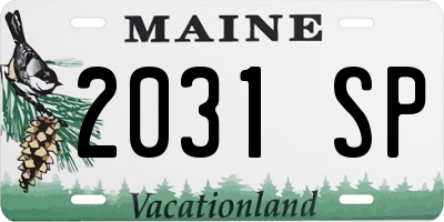 ME license plate 2031SP