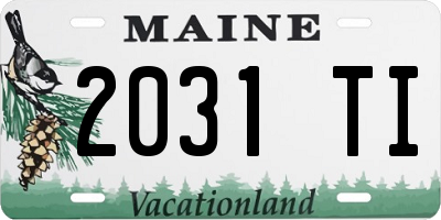 ME license plate 2031TI