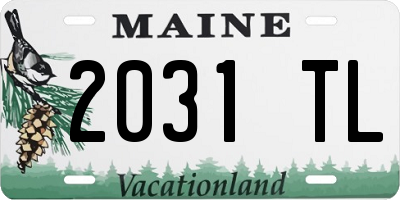 ME license plate 2031TL