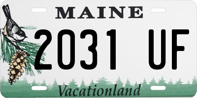 ME license plate 2031UF