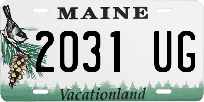 ME license plate 2031UG