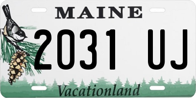 ME license plate 2031UJ
