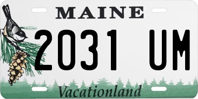 ME license plate 2031UM