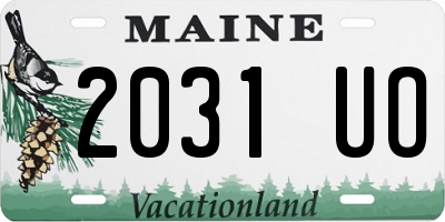 ME license plate 2031UO