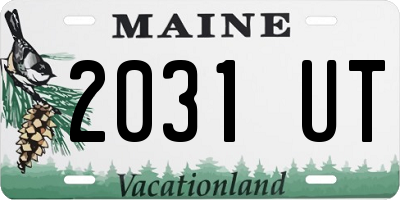 ME license plate 2031UT