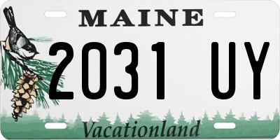 ME license plate 2031UY