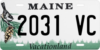 ME license plate 2031VC