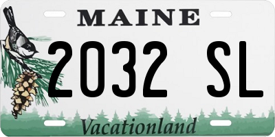 ME license plate 2032SL