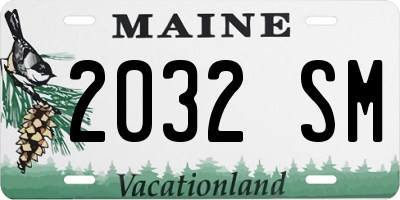 ME license plate 2032SM