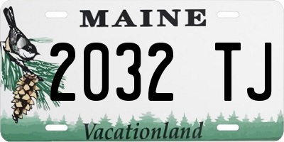 ME license plate 2032TJ