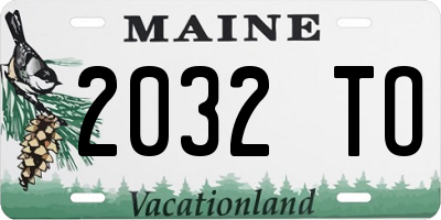 ME license plate 2032TO