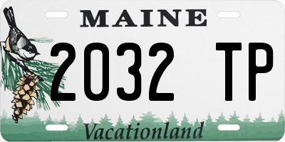 ME license plate 2032TP