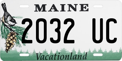 ME license plate 2032UC