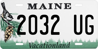 ME license plate 2032UG