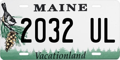 ME license plate 2032UL