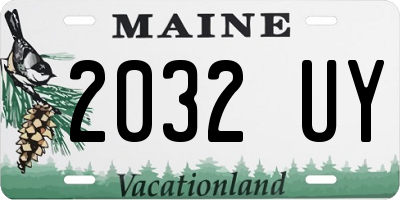 ME license plate 2032UY