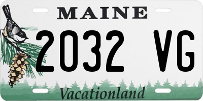 ME license plate 2032VG