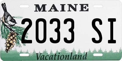 ME license plate 2033SI