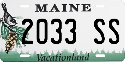 ME license plate 2033SS
